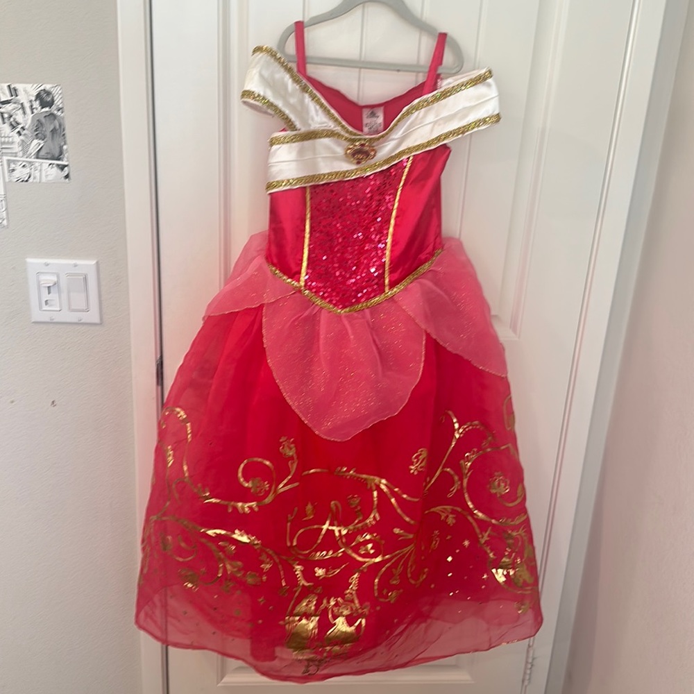 Girls Disney Princess Dress Aroura lightly worn size 11/12 Disney